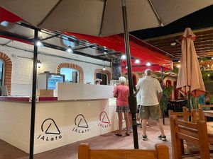 Outdoor seating area at JALato in Puerto Vallarta