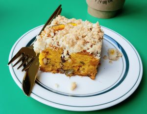 Sweet Pumpkin Cake 단호박쌀케익 at Vegan Mama in Seoul