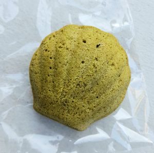 Matcha & red bean madeleine at Vegan Mama in Seoul