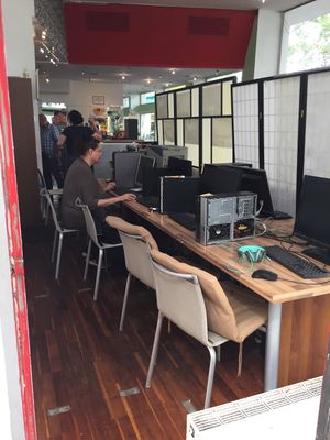 Internet cafe part at Kardamom in Vienna