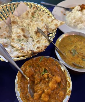 Naan (no butter), Chana & yellow dal  at Kohinoor in Krabi
