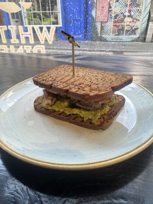 Smoky aubergine sandwich  at White Pine - Seven Dials in London