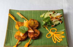 Jackfruit kebeb at Indian Restaurant Taj Palace in Zurich