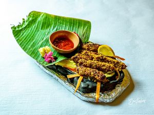 Vean soya Shish Kebeb at Indian Restaurant Taj Palace in Zurich