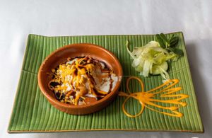 bombay samosa vegan chat at Indian Restaurant Taj Palace in Zurich