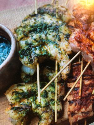 Plant based Shrimp dishes  at Indian Restaurant Taj Palace in Zurich