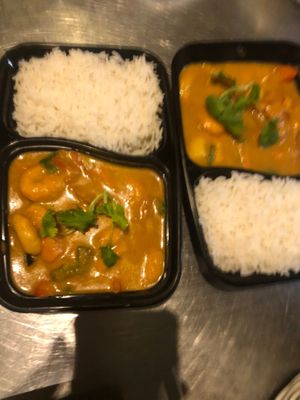 Plant based Shrimp Kokos- Gemäße Masala  at Indian Restaurant Taj Palace in Zurich