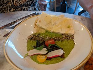 Hummus starter at The Furnace in Sheffield