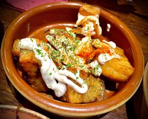 Patatas Ali Oli  at The Old Yard Tapas Bar in Darlington