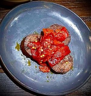 Chorizo Con Pimentos Asados  at The Old Yard Tapas Bar in Darlington