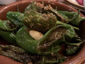 Padron peppers   at The Old Yard Tapas Bar in Darlington