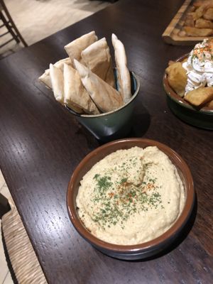 Hummus and pitta  at The Old Yard Tapas Bar in Darlington