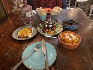 Selection of vegan tapas  at The Old Yard Tapas Bar in Darlington