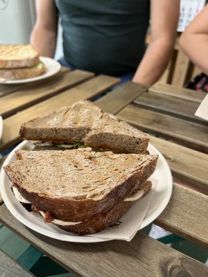 Mushroom and dried tomato sandwich  at A Parva in A Coruna