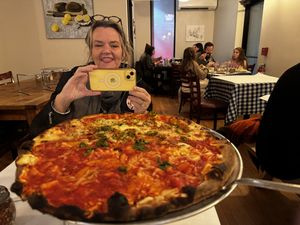 Half pineapple, half jalapeño. Yum!  at Apizza! in New Paltz