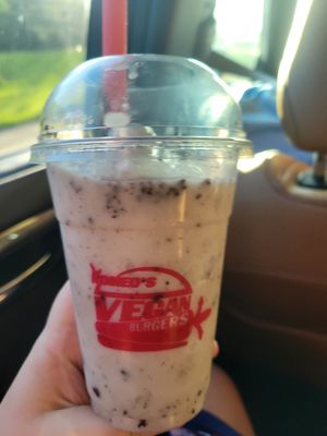 Oreo Milkshake (partly drank 😋) at Romeo's Vegan Burgers in Charlotte