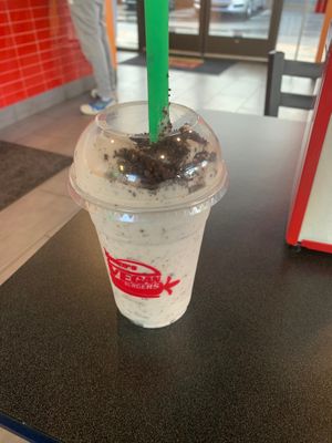 I went back y’all to see if they had Oreos for the shake this time. It wasn’t that tasty. I’ll stick to the strawberry.  at Romeo's Vegan Burgers in Charlotte
