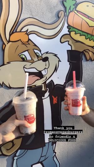 Oreo & strawberry shake  at Romeo's Vegan Burgers in Charlotte