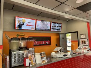 Zoom in to see the menu.  at Romeo's Vegan Burgers in Charlotte