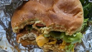 Chikn sandwich at Romeo's Vegan Burgers in Charlotte