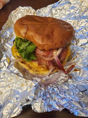 BBQ Bacon Burger at Romeo's Vegan Burgers in Charlotte