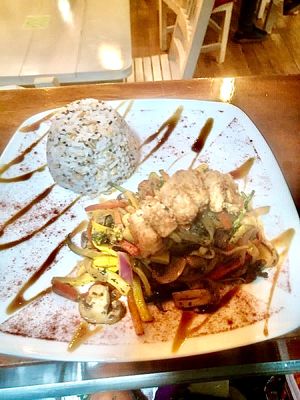 Wok vegetables. at Serendipia Encuentro in Salento