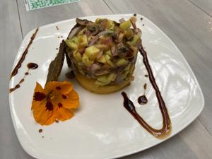 Mushroom ceviche. at Serendipia Encuentro in Salento