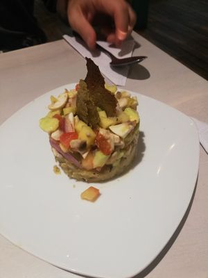 Mushroom ceviche at Serendipia Encuentro in Salento