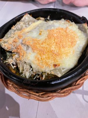 Lasagna (contains milk) at Serendipia Encuentro in Salento