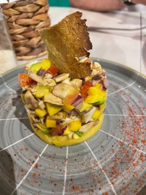 Mushrooms ceviche at Serendipia Encuentro in Salento