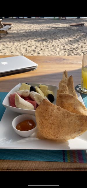 Fry Jacks  at The Coconut Husk Restaurant & Beach Bar in Hopkins