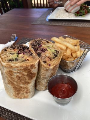 Vegan Wrap  at The Coconut Husk Restaurant & Beach Bar in Hopkins
