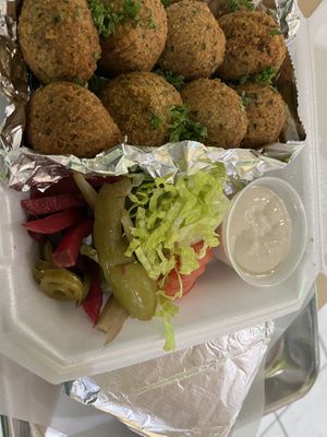 Falafel platter  at Madeline's Falafel & Shawarma in Tarpon Springs