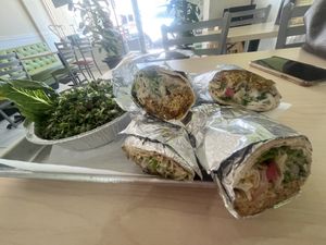 Delicious falafel, and tabouli  at Madeline's Falafel & Shawarma in Tarpon Springs
