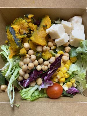Pumpkin Tofu salad bowl.   Also available with grains.   at Salady - Mapo Station in Seoul