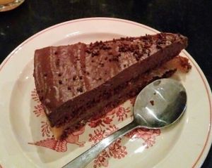 chocolate cake at Kao's in Malmo