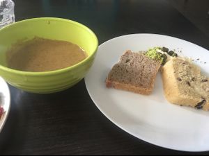 yummy soup and breads, soup was nice and hot  at Kao's in Malmo