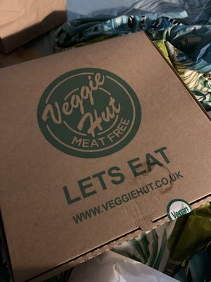 Vegan labels for vegan orders #Veganuary at Veggie Hut in Birmingham