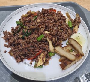 Green curry rice at Talalaks  in Bangkok