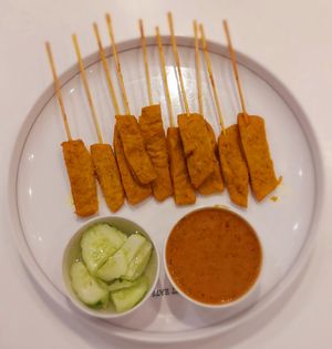 Vegan satay at Talalaks  in Bangkok