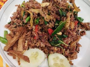 Green Curry fried rice at Talalaks  in Bangkok