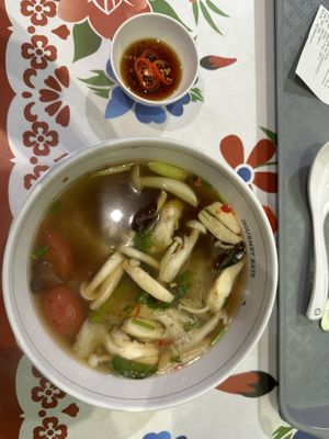 Tom yum. Spicy and great  at Talalaks  in Bangkok