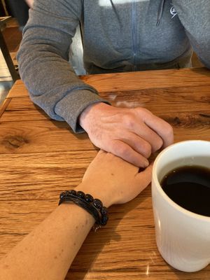 Valentines breakfast.  Coffee is glorious. at Secret Garden Cafe in Sedona