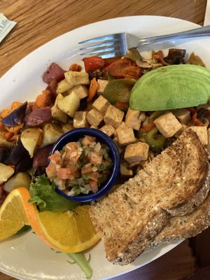 My vegan tofu breakfast.   at Secret Garden Cafe in Sedona