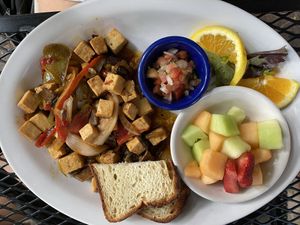 Tofu scramble with gf toast  at Secret Garden Cafe in Sedona