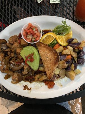 Garden tofu scramble at Secret Garden Cafe in Sedona