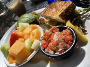 Tofu “scramble” (not a scramble, it was blocked tofu )  at Secret Garden Cafe in Sedona