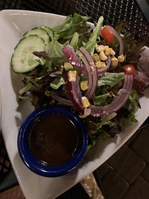 Side salad with house made balsamic vinaigrette  at Secret Garden Cafe in Sedona