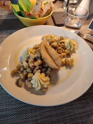 Beans with sage and pastinaca purea at Azalea Park Hotel in Cavalese
