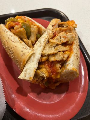 Vegan chicken cheese steak   at Fingers Wings and Other Things in Conshohocken
